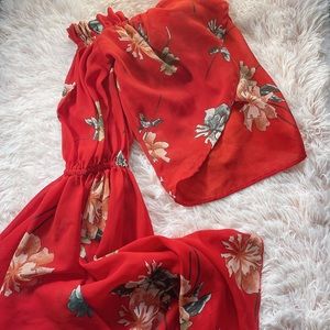 long floral crop top